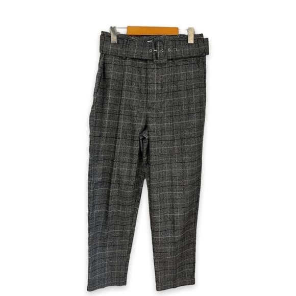 Another?story grey plaid?belted pants size 9 - Picture 1 of 10